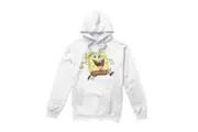 SpongeBob SquarePants Mens Happy Running Hoodie (White) - UTTV8887