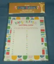20pc Letter Word Name Matching Game Cards Baby Shower Party Unisex Boy or Girl