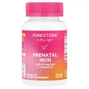 Pink Stork, Prenatal Iron With Vitamin C, 60 Capsules