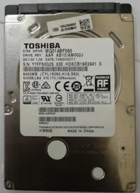 在飛比找露天拍賣優惠-二手測試良品 TOSHIBA 500GB 2.5吋硬碟 MQ