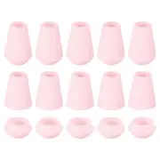 20Pcs Plastic Cord Lock Bell End Stopper Cord End Lock Rope Fastener, Light Pink