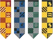 Conquest Journals Harry Potter Small Hogwarts House Quidditch Flags, Set of 4, Polyester, 8'' x 29'', Gryffindor, Slytherin, Ravenclaw & Hufflepuff Banners, Party and Wall Decor, Officially Licensed
