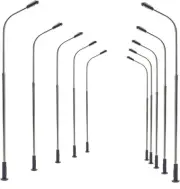 10Pcs Model Railway Train Lamp Post Street Bright White Lights HO OO Scale Leds