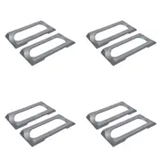 8pc Stakrax Plastic Wall Mounted Wine Rack Top Plates Support 24x10.5cm Silver
