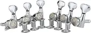 [guyker] 6Pcs Guitar Locking Tuners (6 Left Handed) – 1:18 Ratio Lock String Tuning Key Pegs Machine Heads Set Replacement for LP, SG, TL Style Electric, Folk or Acoustic Guitars – Chrome