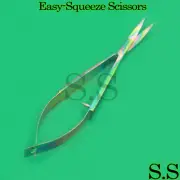 4.5" Rainbow Colored Titanium Embroidery Snip Scissors - EZ Spring Snip Curved
