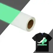RENLITONG Luminous Green Glow in the Dark Heat Transfer Vinyl HTV Rolls -12" X 5
