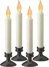 FPC1205A-4 Battery Operated LED Window Candle, Dusk to Dawn Light Sensor, Aged