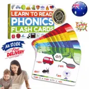 Phonics Flash Cards - Learn to Read in 20 Phonic Stages - Digraphs CVC Blends UL