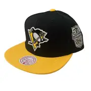 Pittsburgh Penguins Mitchell & Ness 5X Stanley Cup Champ Black Snapback Hat OSFM