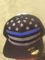Police Thin Blue Line Hat- one size fits most- Brand New