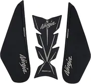 Compatible Kawasaki Ninja 400 Motorcycle Tank Pad Kit Side Knee Guard Sticker Fuel Tank Protector (Black)