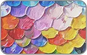 Amooorous Rainbow Colored Scales Dreamy Color Schemes Summer Dog Cooling Blankets for Large Self Cooling pad for Outdoor cat for Chicken Outdoor pet Non-Electric cama Fria para perro M