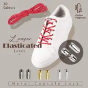 Round No Tie Shoe Laces Lock Elastic Shoelaces Lazy Laces Sneakers Kid Adults Oz