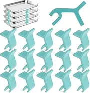 16Pcs Baking Sheet Stackers, Space-Saving Baking Tray Stackers, Reusable Trays Stacking Holder, Multipurpose Freeze Dryer Tray Stackers Dividers for Canteens Fast Food Restaurants Kitchen
