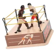 Clockwork Boxing Toy Nostalgic Theme Boxing Tin Toy Decorative Vintage HO