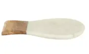 Marble/Wood Spoon Rest 11x21cm White/Nat