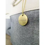 Clean & Dirty Laundry Minimalist Labels Set of 2 Brass Metal Tags Leather String