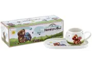 Ashdene Honey Pot Bear - Honey Pot Bear & Frankie Mini Hug Mug & Plate Set