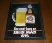 IRON CITY FRAMED CAN'T KEEP AN IRON MAN DOWN AD PRINT