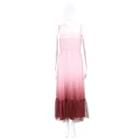 在飛比找Yahoo奇摩購物中心優惠-RED VALENTINO 粉色漸層網紗無袖長洋裝