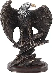 Resin Eagle Statue, 5.9in X 3.9in X 9.6in Vintage Eagle Figurine, Handicraft Gift, Furnishing Ornament, for Living Room, Study, Entrance, Hotel
