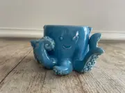 Bath & Body Works Blue Octopus Foaming Soap Holder Ceramic Beach Sealife Bath