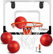 Basketball Hoop Indoor, Mini Basketball Hoop for Kid,Over The Door Basketball Hoop Toy Sports Game for Teens Boy Girl Adults Ages 3+