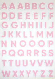 Foam Letters Sticker Pack - Pink
