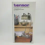 Vintage Tensor Brass Incandescent Bankers Lamp Double Gooseneck Adjustable 16.5"