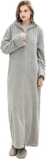 [Oksun] Womens Fleece Warm Robe,Cozy Fluffy Long Bathrobe,Plush Night Dressing Robes for Women