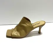 Free People Womens Cara Square Toe Heels Camel Size US10 M EU40