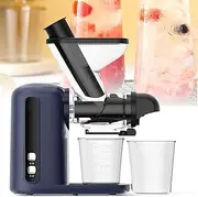 100W Juicer, Slow Masticating Juicer, Portable Compact Cold Press Juicer, Centrifugal Juicer Whole Fruit and Vegetable Juice Extractor, Quiet Durable Motor, Easy Cleaning, for Fruits Vegetables