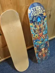 RARE Juan Ma Orozco Stick Figure Graphic Art Space to the Sea Skateboard Deck