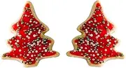 [Generic] Christmas Tree Earrings,Personalized Christmas Tree Stud Earrings for Women - Green Christmas Tree Stud Earrings, Metal Jewelry Accessories for