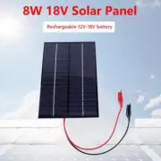 Waterproof Solar Panel 8W 18V Polycrystalline Board Portable DIY Solar Cell AU