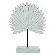 Maine & Crawford Hatcher 30cm MDF Standing Palm Ornament Home Desk Decor White
