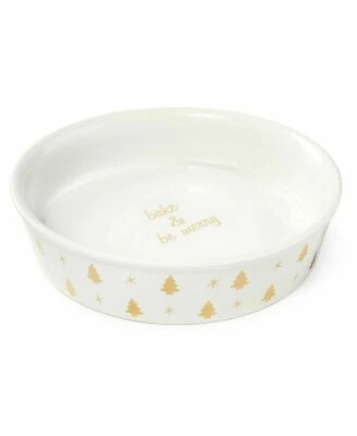 MARTHA STEWART Collection Christmas Holiday "Bake & Be Merry" Bakeware Pie Plate