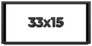 33x15 Shadow Box Frame Black | 1 inches Deep Real Wood Contemporary Shadowbox Di