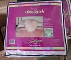 Hopscotch Lollipop Pale Pink Single Bed Faux Fur Shaggy Bed Coverlet Set New