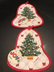 Vintage Franco Bell Shape Christmas Pot Holders