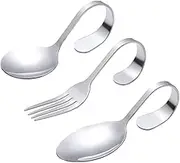 Alipis Stainless Steel Eating Utensil Set Large Serving Spoons Forks Reusable Cutlery Drainer for Kitchen
