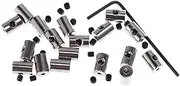 [TEHAUX] 50pcs Hat Pin Lapel Pin Hat Accessories Wrenches Pin Backs Replacement Pin Locks Set Locking Clasp Pin Keepers Pin Backs Set Retainer Badge Collar Pin Beam Port Silver Metal