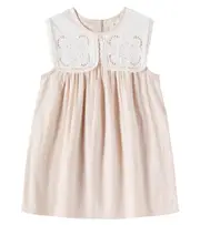 [Louise Misha] Louise Misha Warie lace-trimmed cotton and linen dress Y 6 pink