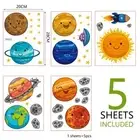 Solar System Wall Stickers Space Planets Kids Education Decor Mural Art Decal