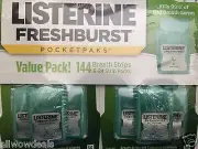TWO Listerine Pocketpaks FreshBurst 72 Ct Per Pack Total Of 144 Strips