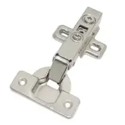 20 Pcs Soft Close Hinges 35mm Kitchen Cabinet Cupboard Flush Door Plate + Screws