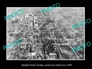 OLD LARGE HISTORIC PHOTO RALEIGH NORTH CAROLINA AERIAL VIEW OF TOWN c1950 1