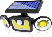 Outdoor Solar Lights with 3 Adjustable Head for Porch Garden Patio