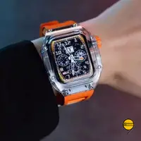 在飛比找蝦皮購物優惠-適用 Apple Watch 9 8 7 SE 金屬錶殼 金